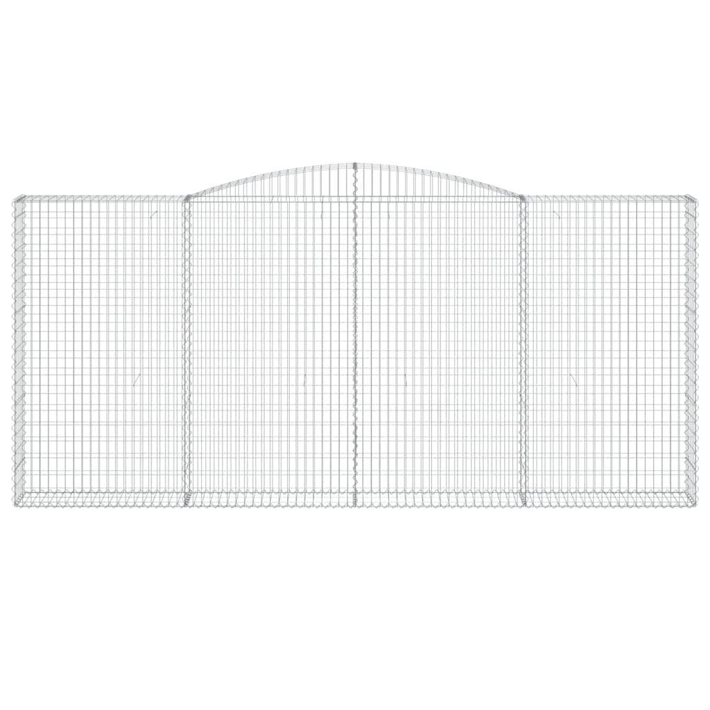 4 db íves horganyzott vas gabion kosár 400x30x180/200 cm