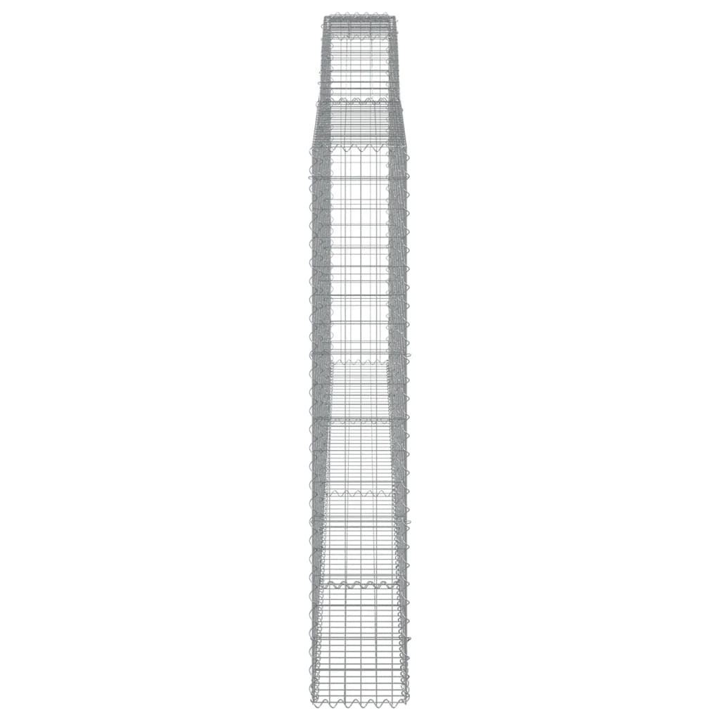 4 db íves horganyzott vas gabion kosár 400x30x180/200 cm