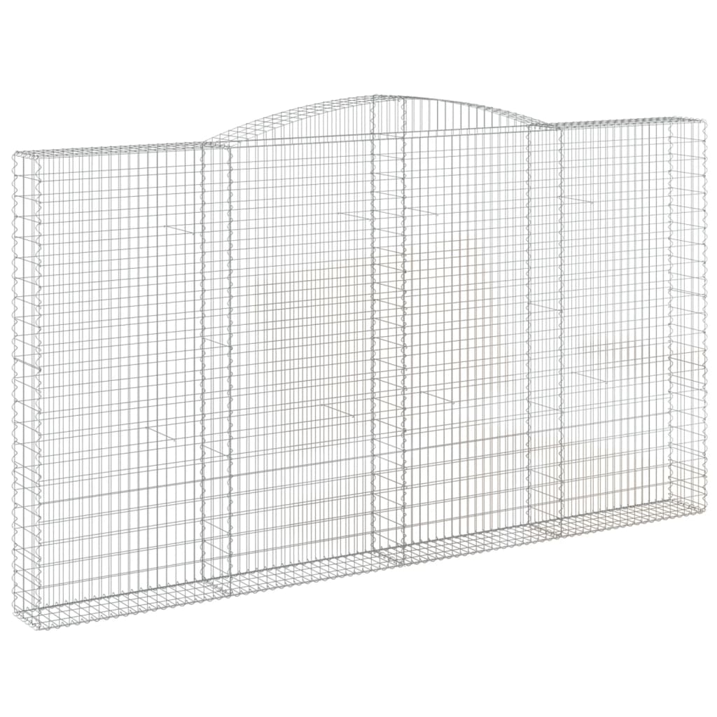 6 db íves horganyzott vas gabion kosár 400x30x220/240 cm