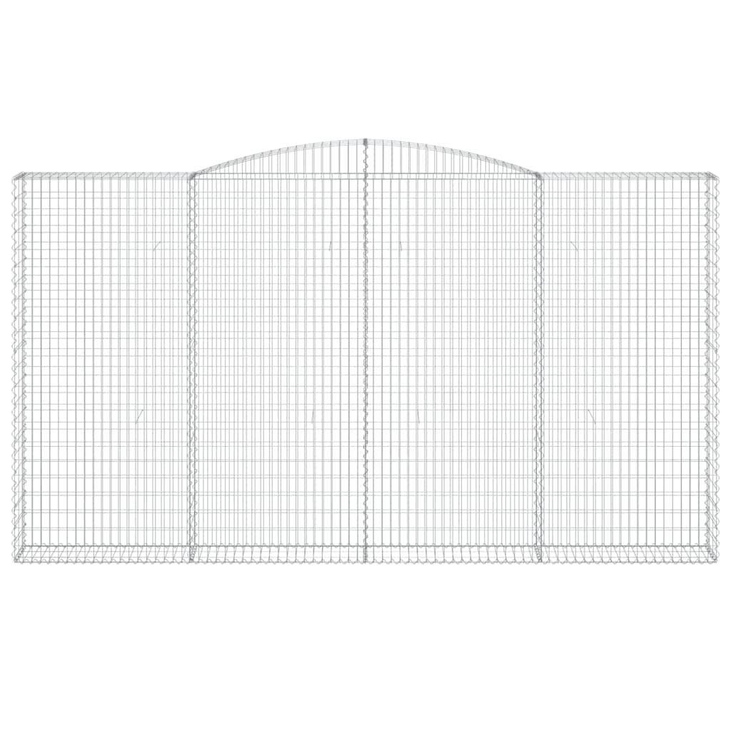 6 db íves horganyzott vas gabion kosár 400x30x220/240 cm