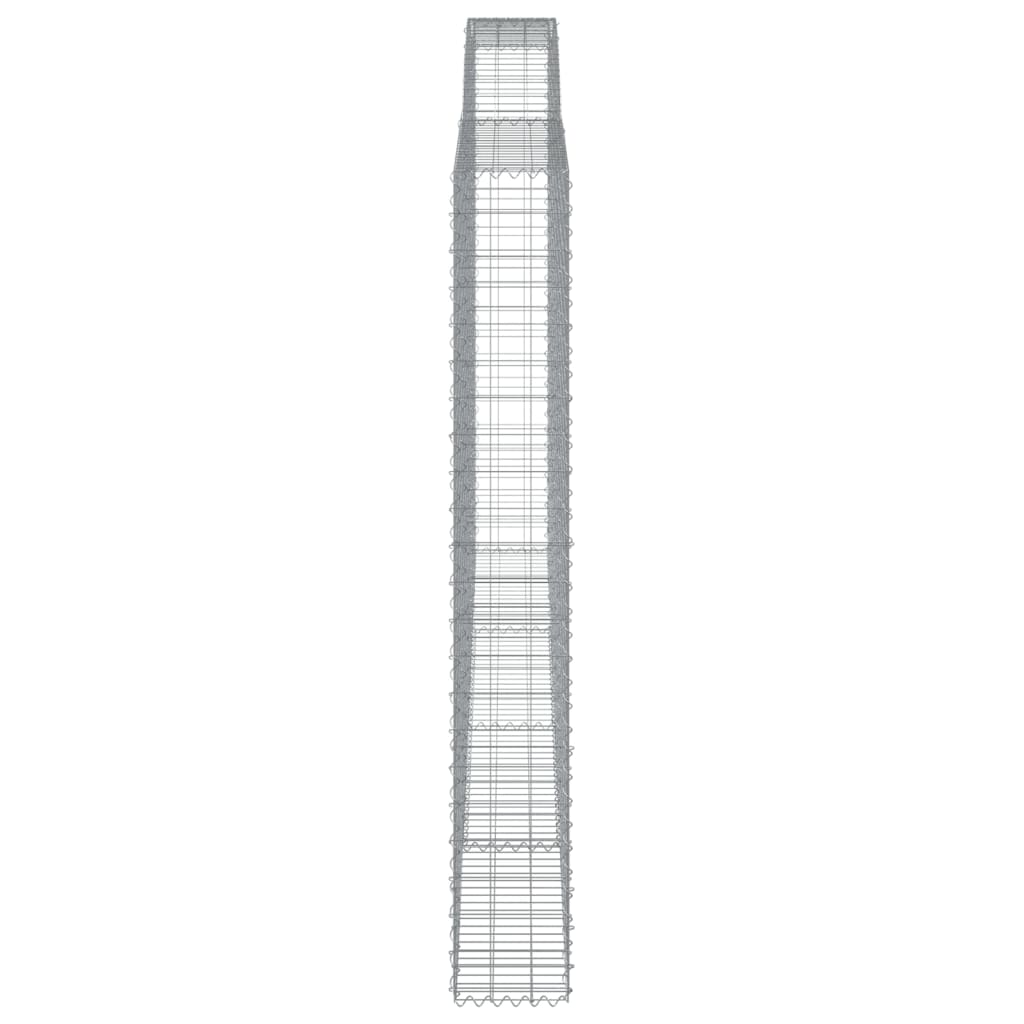 6 db íves horganyzott vas gabion kosár 400x30x220/240 cm