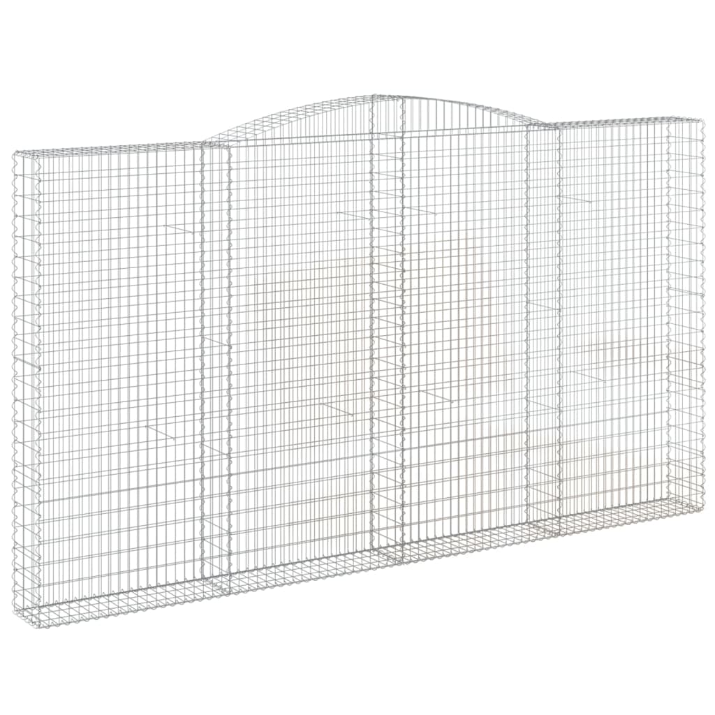 7 db íves horganyzott vas gabion kosár 400x30x220/240 cm