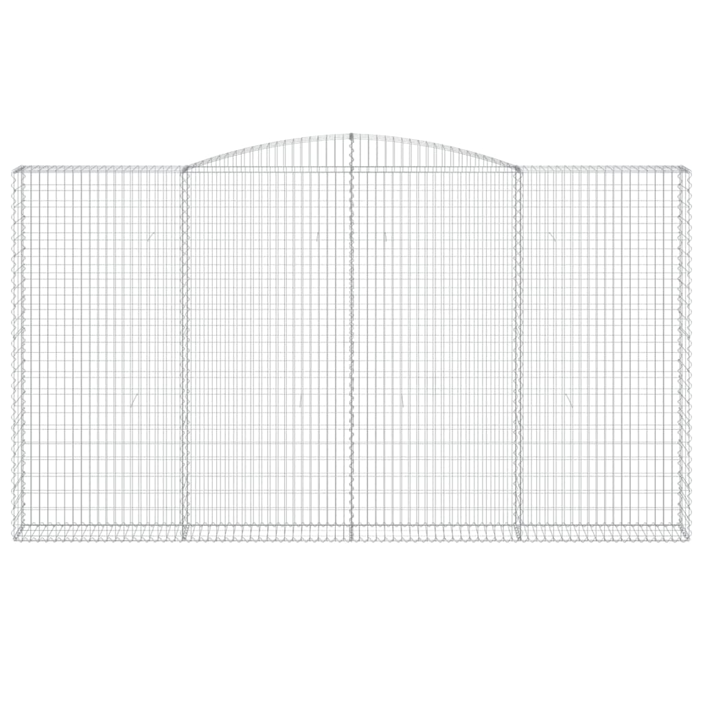 7 db íves horganyzott vas gabion kosár 400x30x220/240 cm