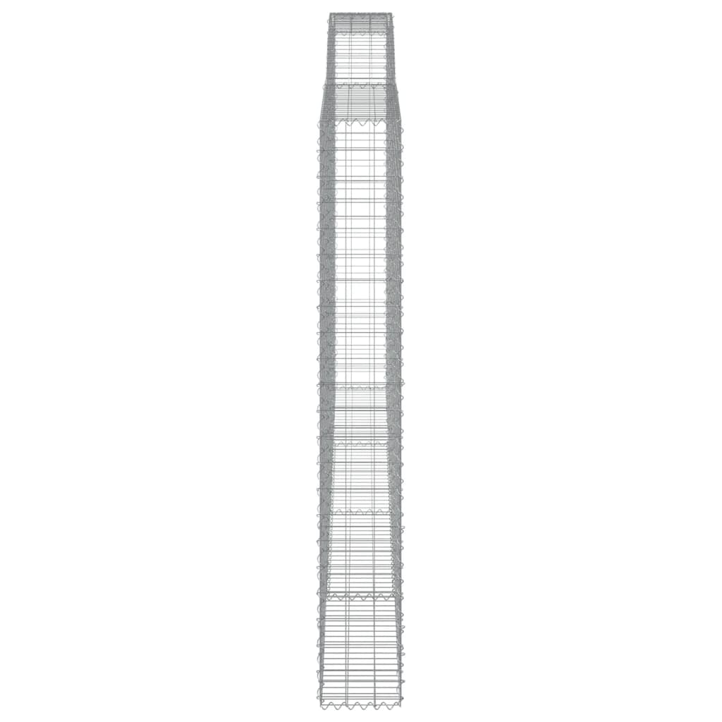 7 db íves horganyzott vas gabion kosár 400x30x220/240 cm
