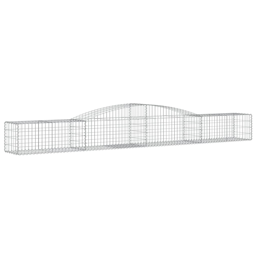 6 db íves horganyzott vas gabion kosár 400x50x40/60 cm