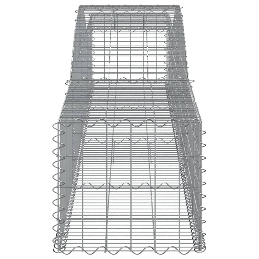 6 db íves horganyzott vas gabion kosár 400x50x40/60 cm