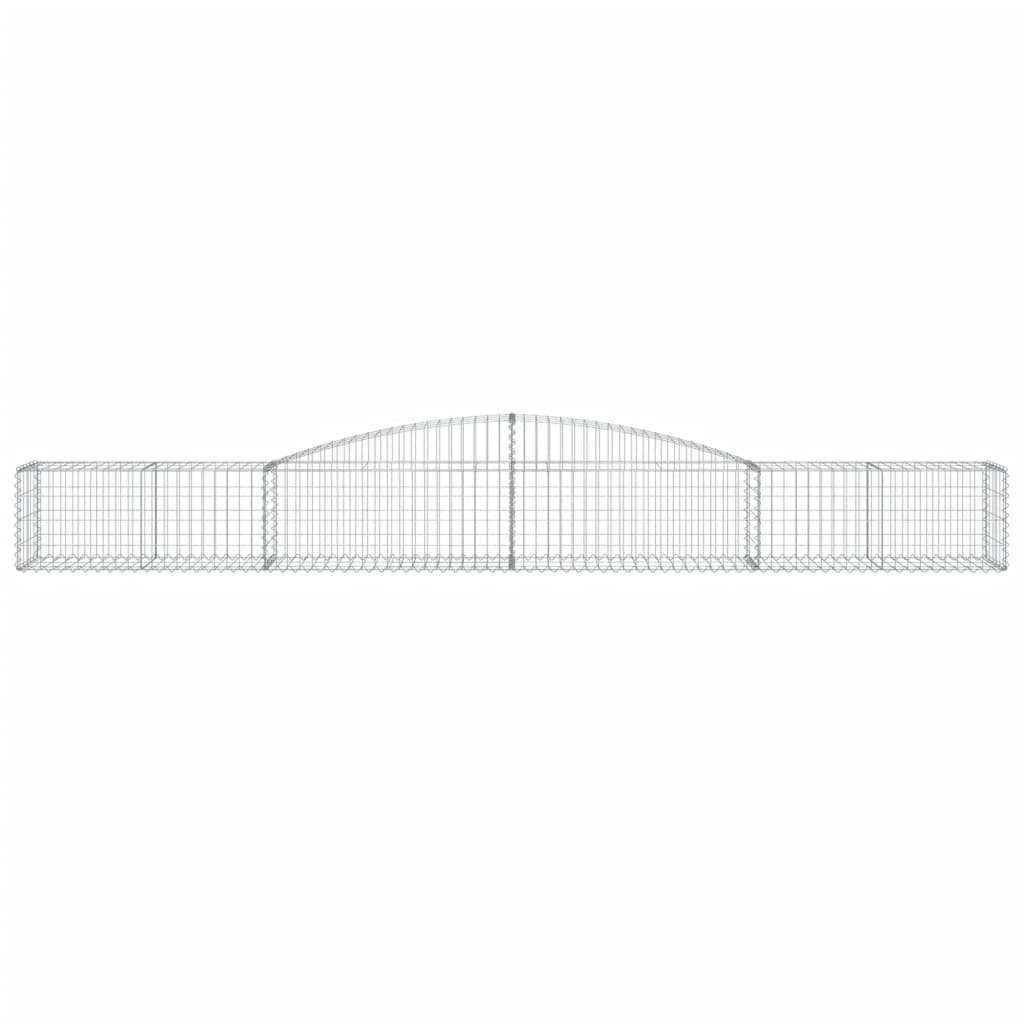 9 db íves horganyzott vas gabion kosár 400x50x40/60 cm