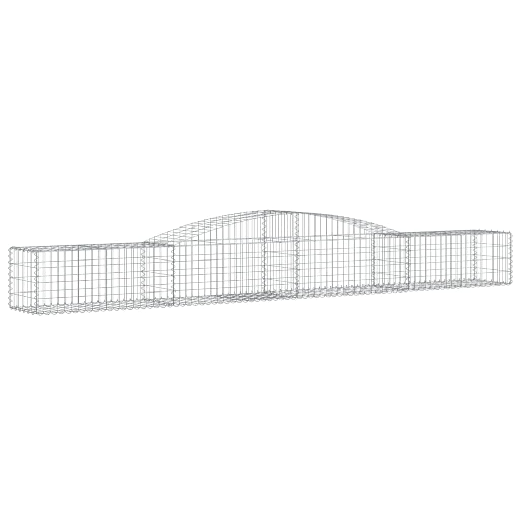 15 db íves horganyzott vas gabion kosár 400x50x40/60 cm