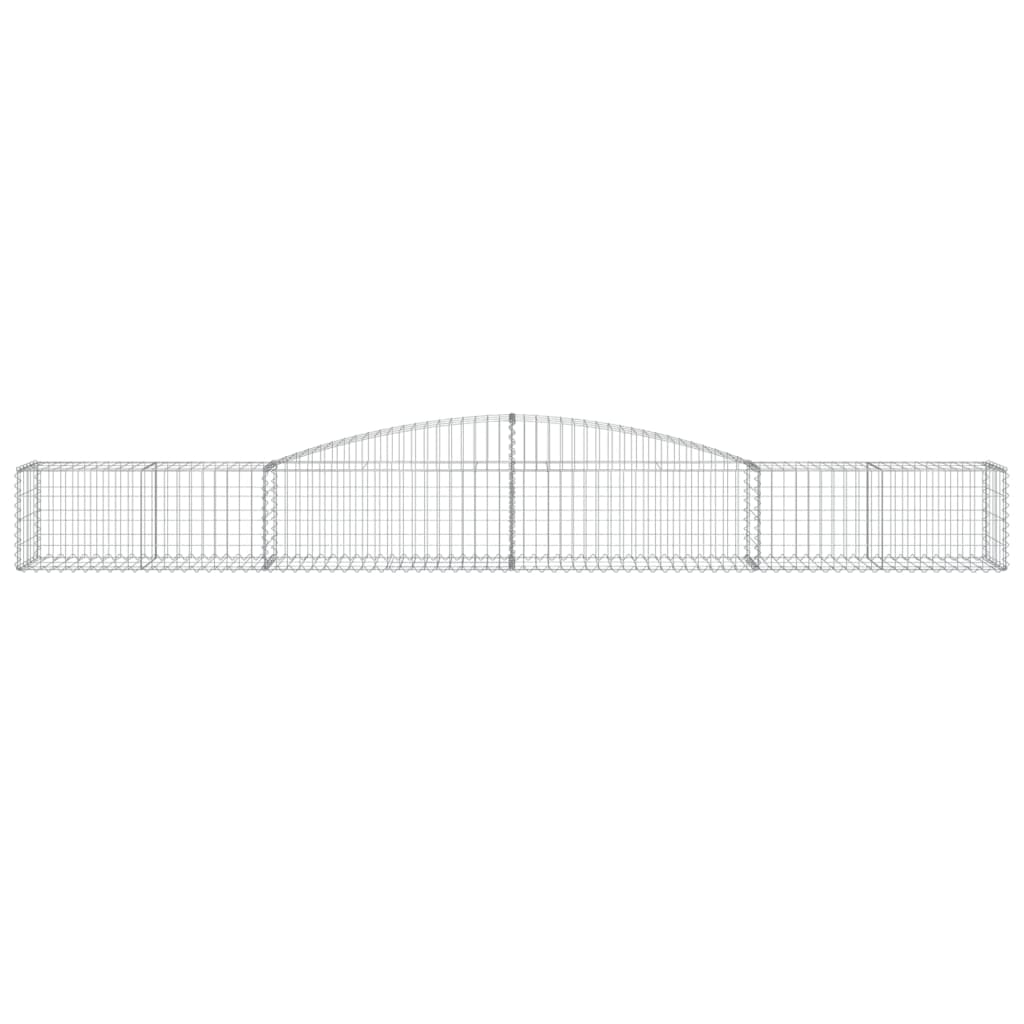 15 db íves horganyzott vas gabion kosár 400x50x40/60 cm