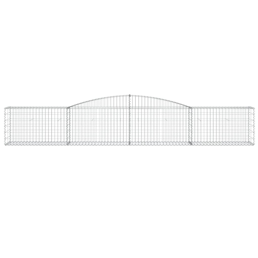 2 db íves horganyzott vas gabion kosár 400x50x60/80 cm