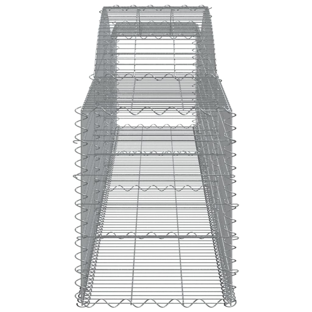 2 db íves horganyzott vas gabion kosár 400x50x60/80 cm