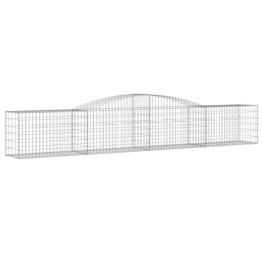 4 db íves horganyzott vas gabion kosár 400x50x60/80 cm