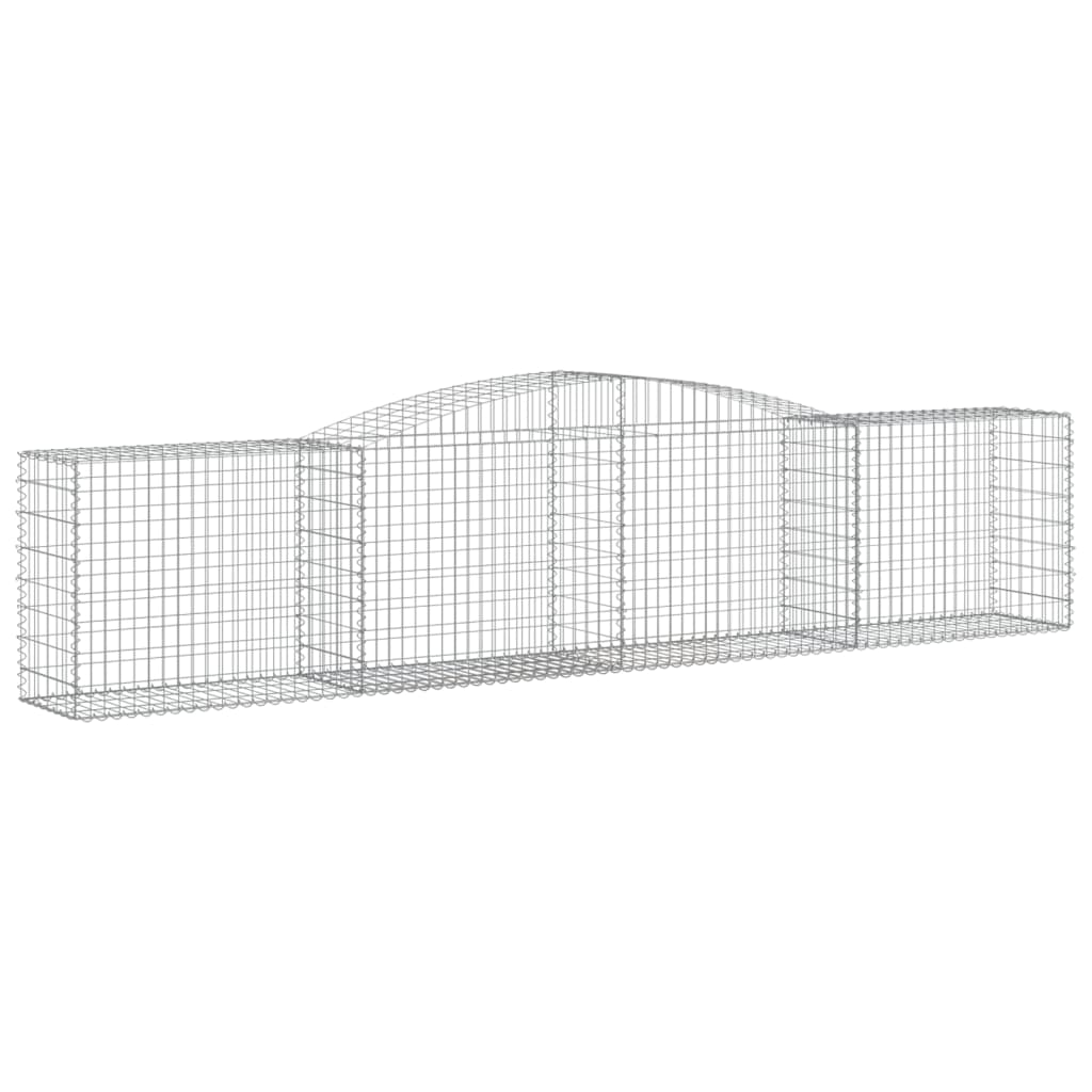 10 db íves horganyzott vas gabion kosár 400x50x80/100 cm