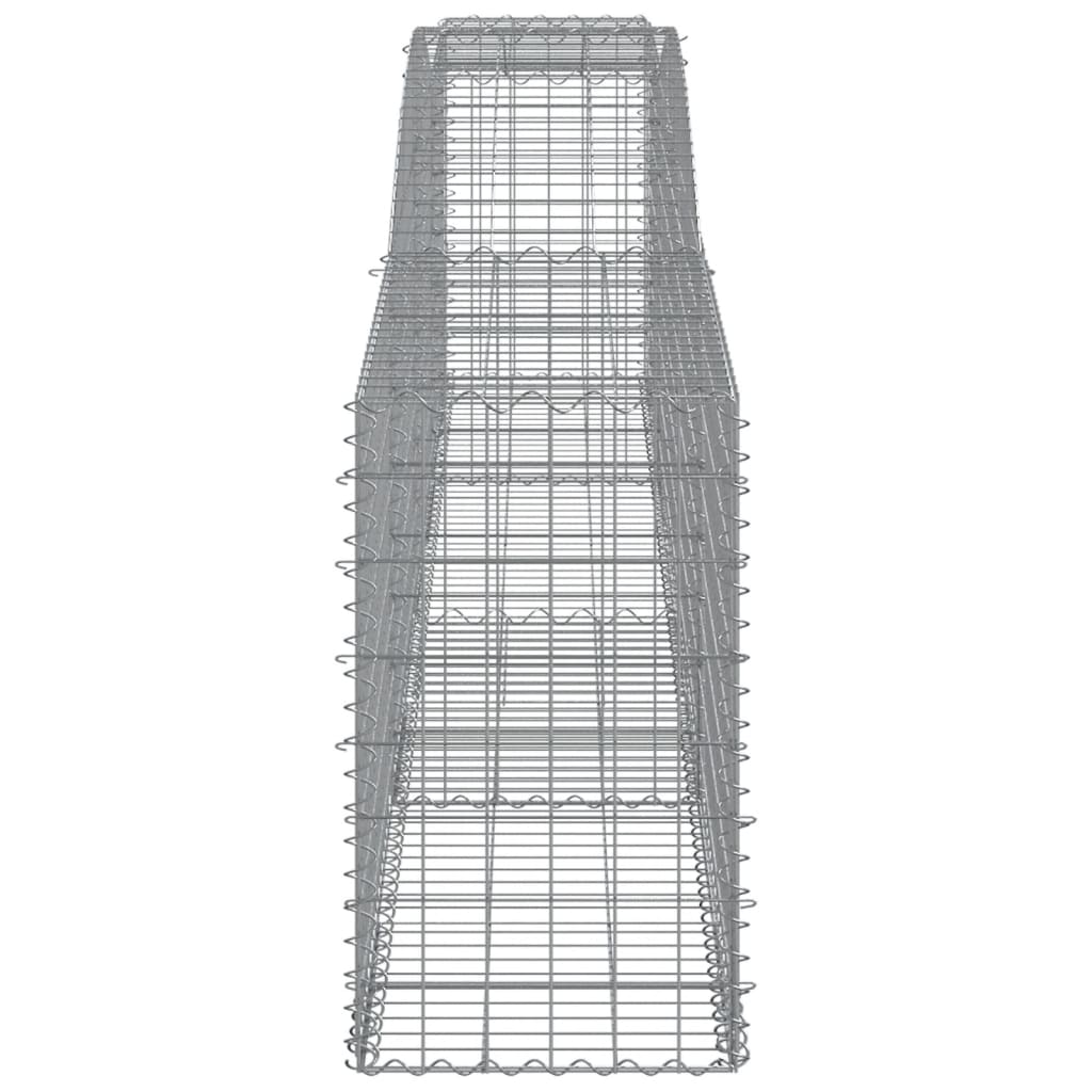 10 db íves horganyzott vas gabion kosár 400x50x80/100 cm