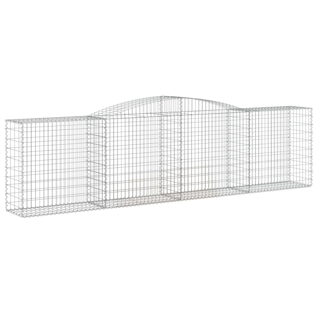 2 db íves horganyzott vas gabion kosár 400x50x100/120 cm