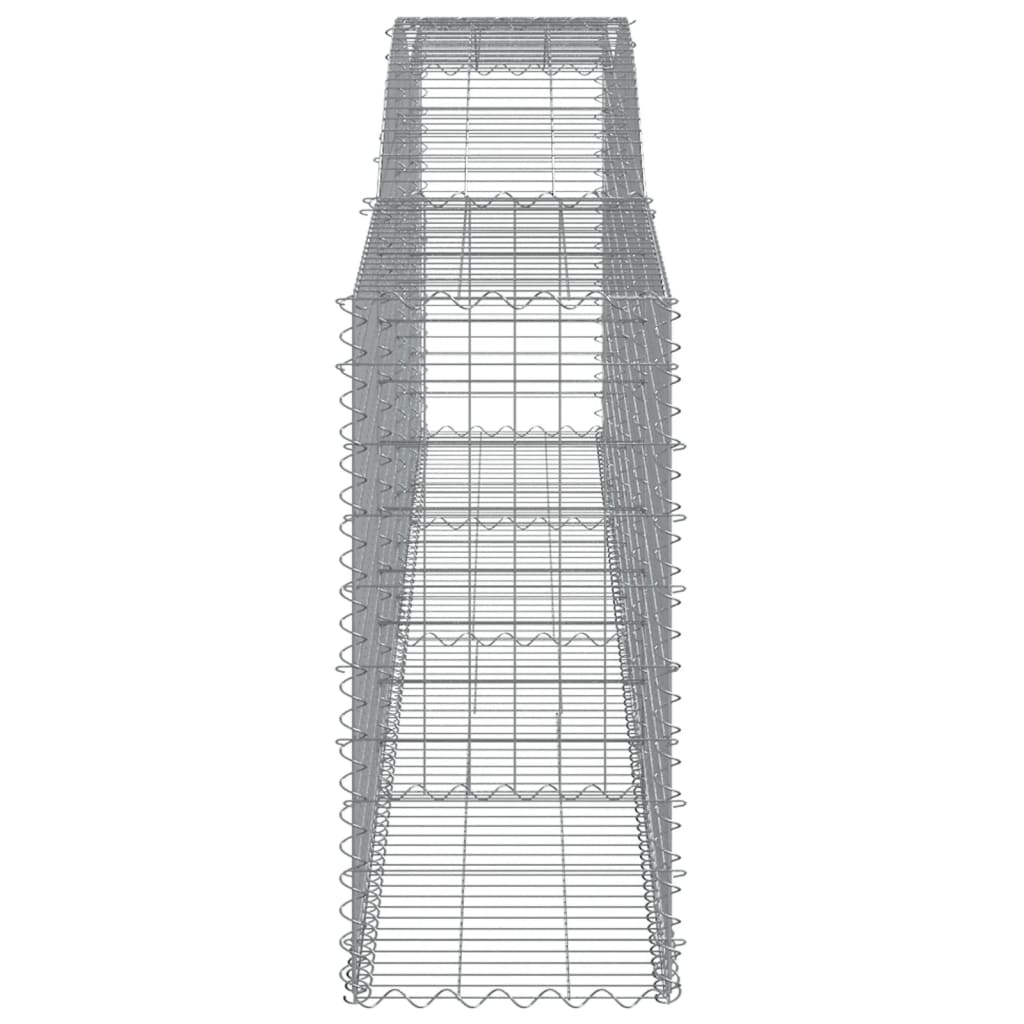 2 db íves horganyzott vas gabion kosár 400x50x100/120 cm