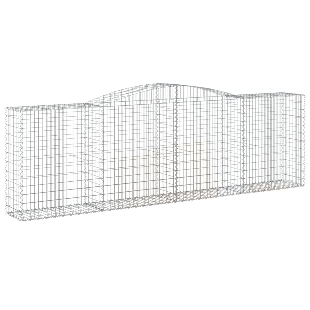 4 db íves horganyzott vas gabion kosár 400x50x120/140 cm