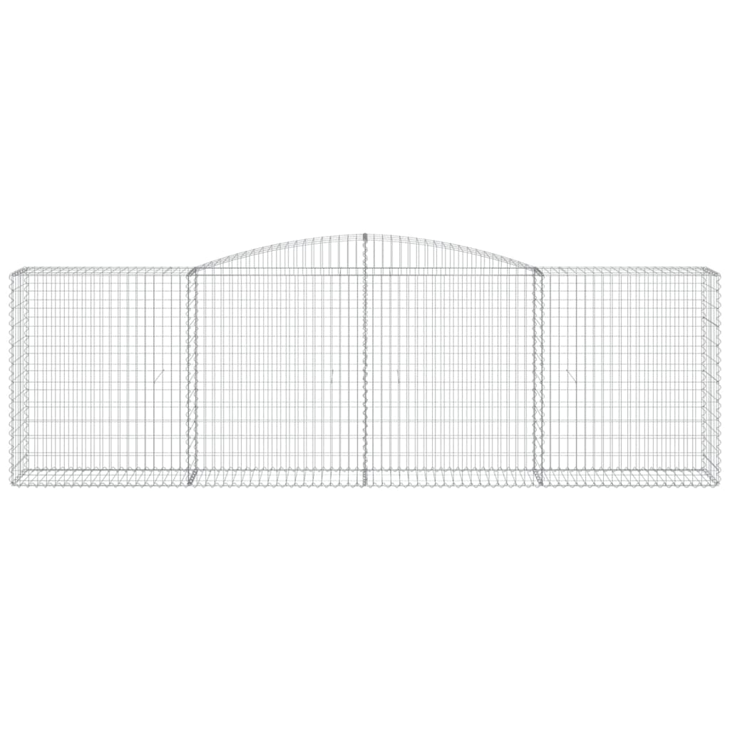 4 db íves horganyzott vas gabion kosár 400x50x120/140 cm