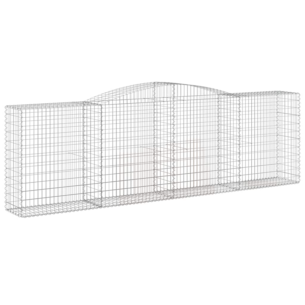 6 db íves horganyzott vas gabion kosár 400x50x120/140 cm