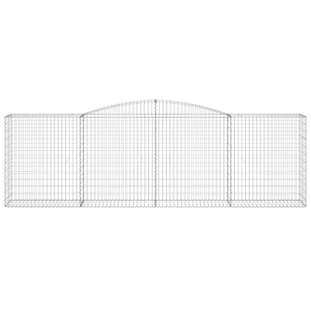 6 db íves horganyzott vas gabion kosár 400x50x120/140 cm