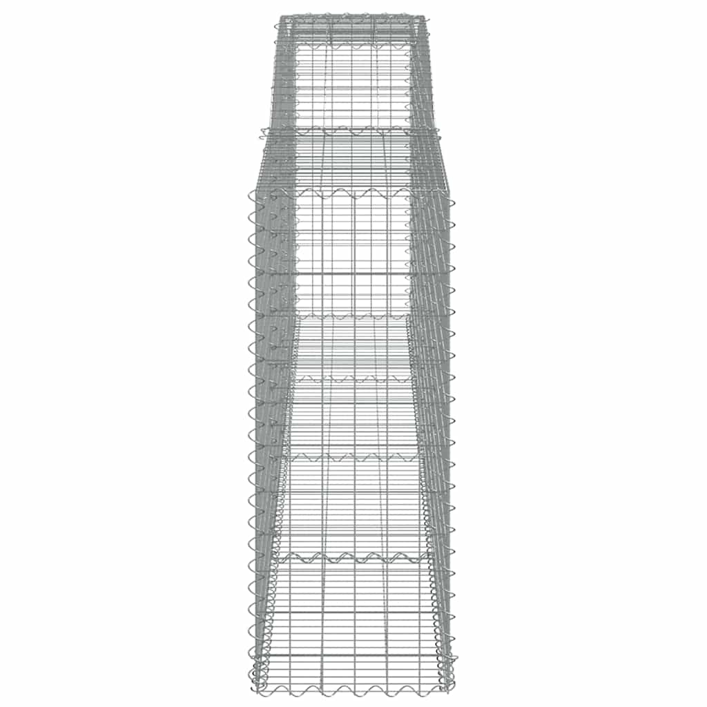 6 db íves horganyzott vas gabion kosár 400x50x120/140 cm
