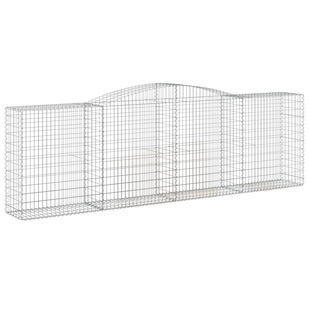 10 db íves horganyzott vas gabion kosár 400x50x120/140 cm