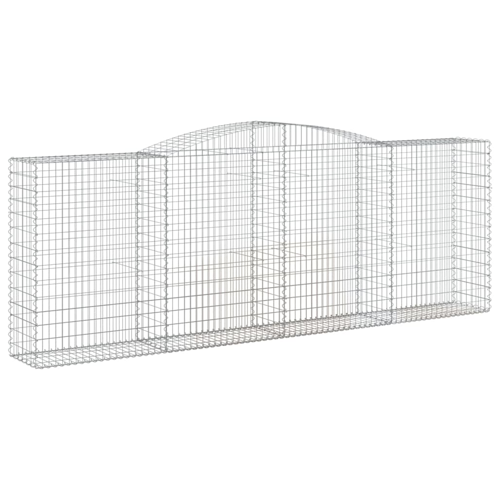 4 db íves horganyzott vas gabion kosár 400x50x140/160 cm