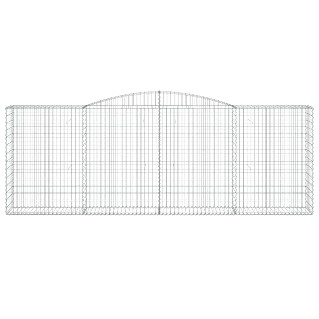 4 db íves horganyzott vas gabion kosár 400x50x140/160 cm
