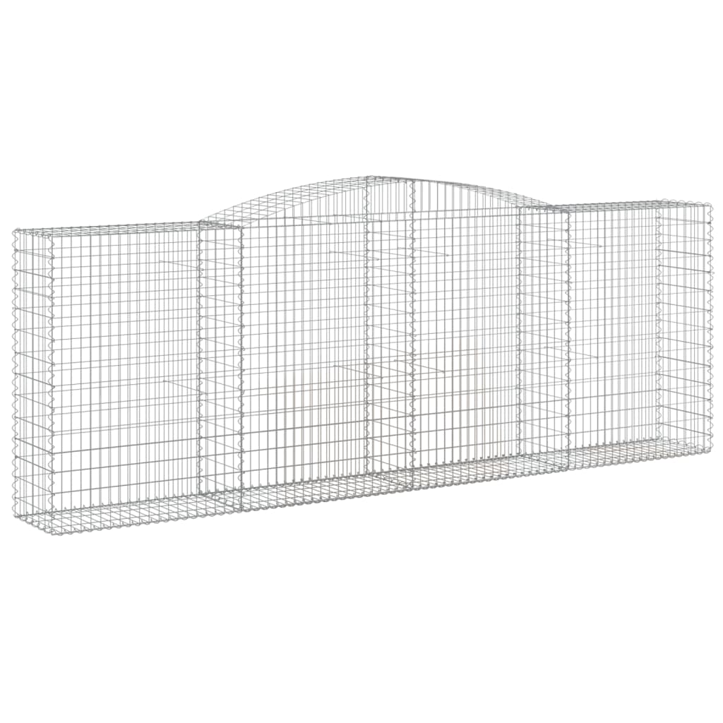 5 db íves horganyzott vas gabion kosár 400x50x140/160 cm