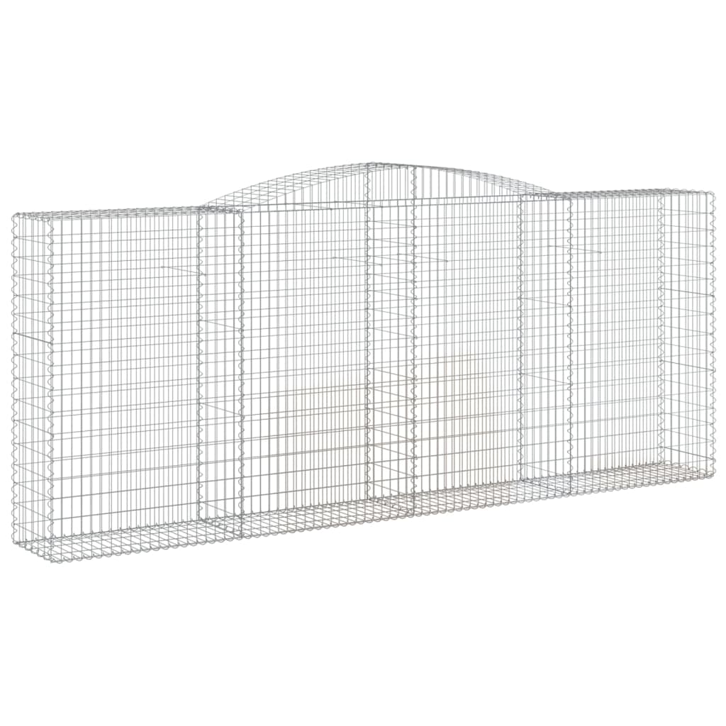7 db íves horganyzott vas gabion kosár 400x50x160/180 cm