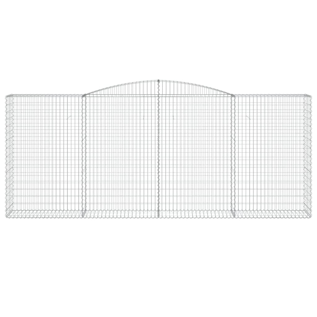 7 db íves horganyzott vas gabion kosár 400x50x160/180 cm