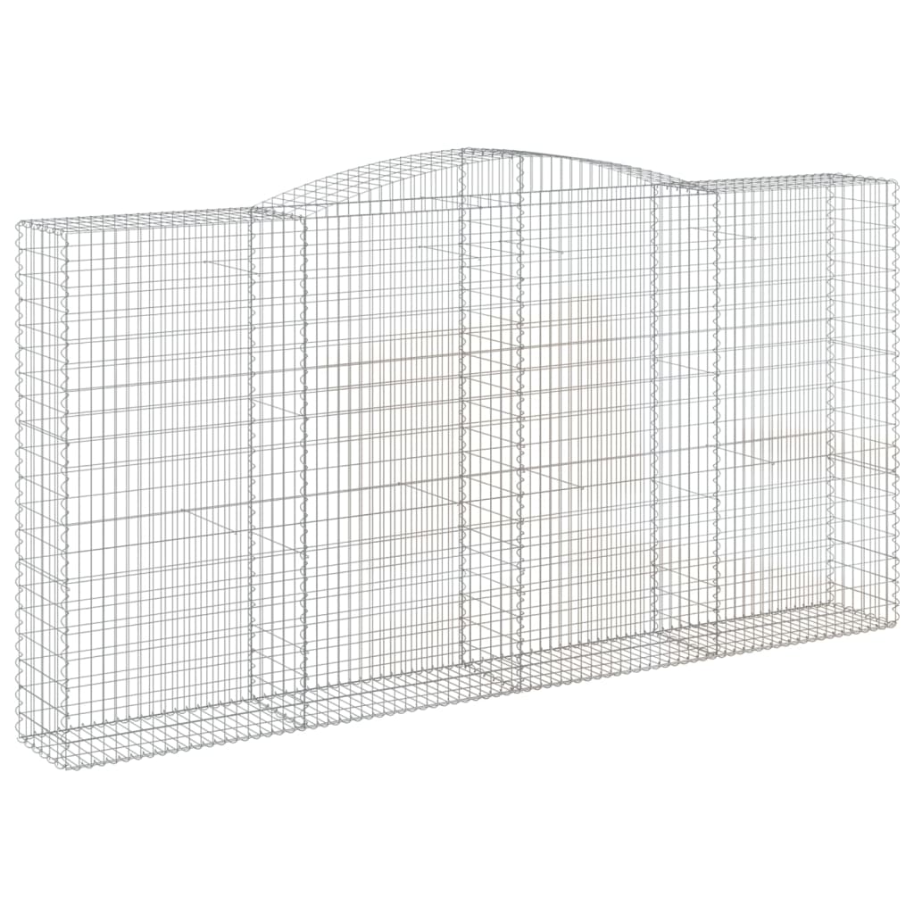 2 db íves horganyzott vas gabion kosár 400x50x200/220 cm