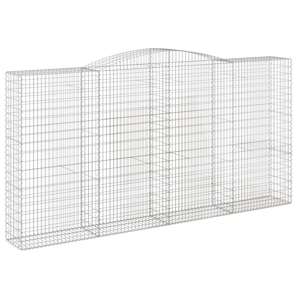 4 db íves horganyzott vas gabion kosár 400x50x200/220 cm