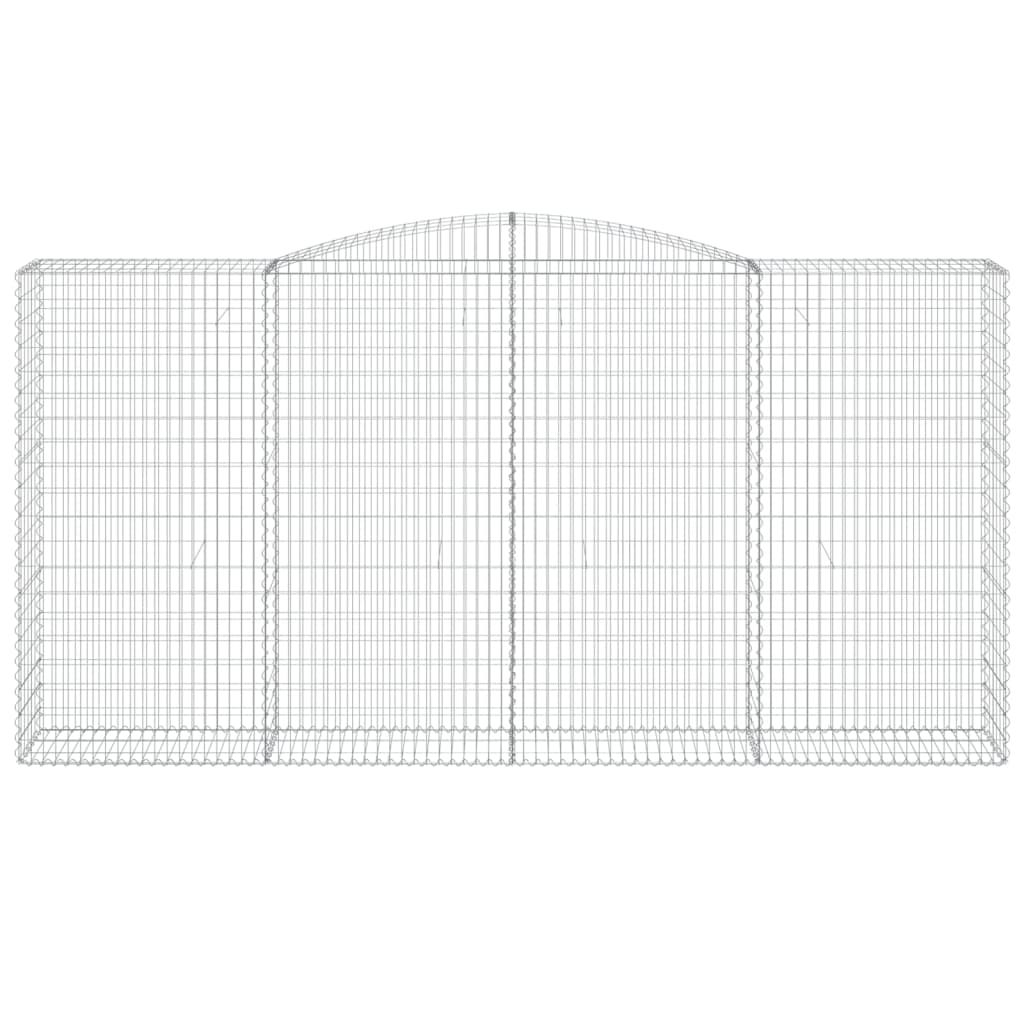 6 db íves horganyzott vas gabion kosár 400x50x200/220 cm