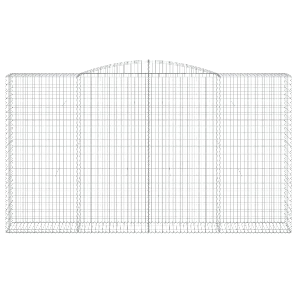 4 db íves horganyzott vas gabion kosár 400x50x220/240 cm