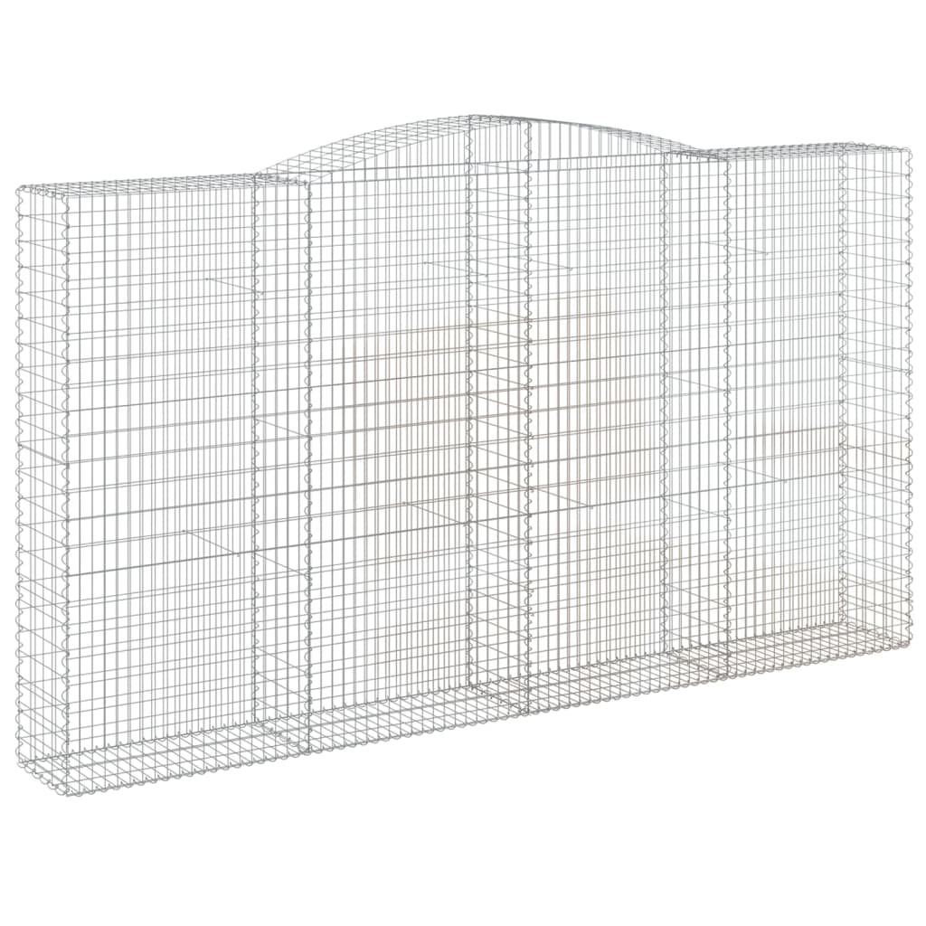 6 db íves horganyzott vas gabion kosár 400x50x220/240 cm