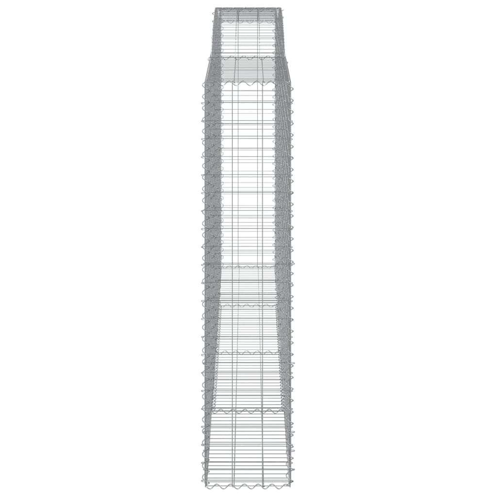 6 db íves horganyzott vas gabion kosár 400x50x220/240 cm