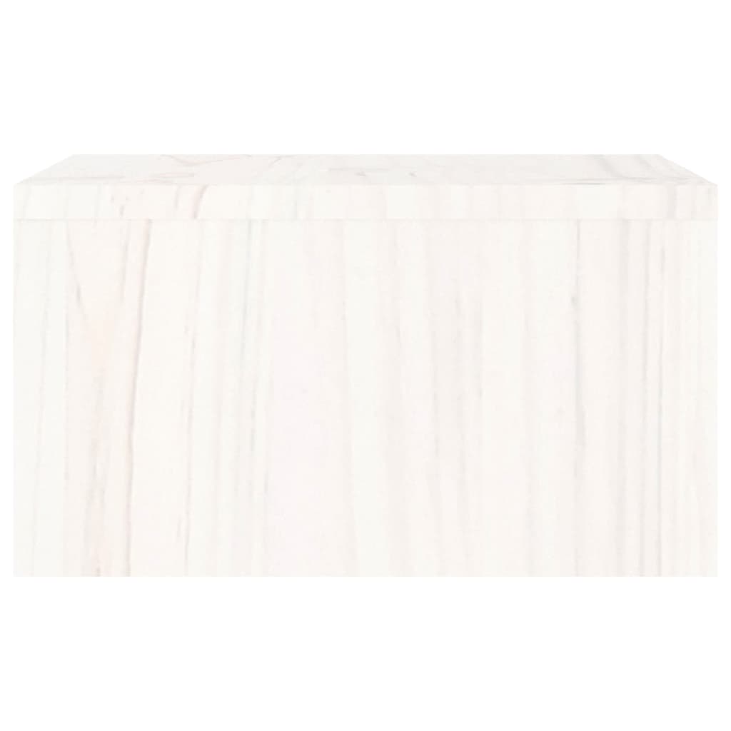 Fehér tömör fenyőfa monitorállvány 50x27x15 cm