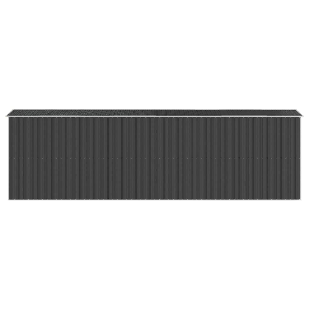 Antracitszürke horganyzott acél kerti fészer 192 x 689 x 223 cm