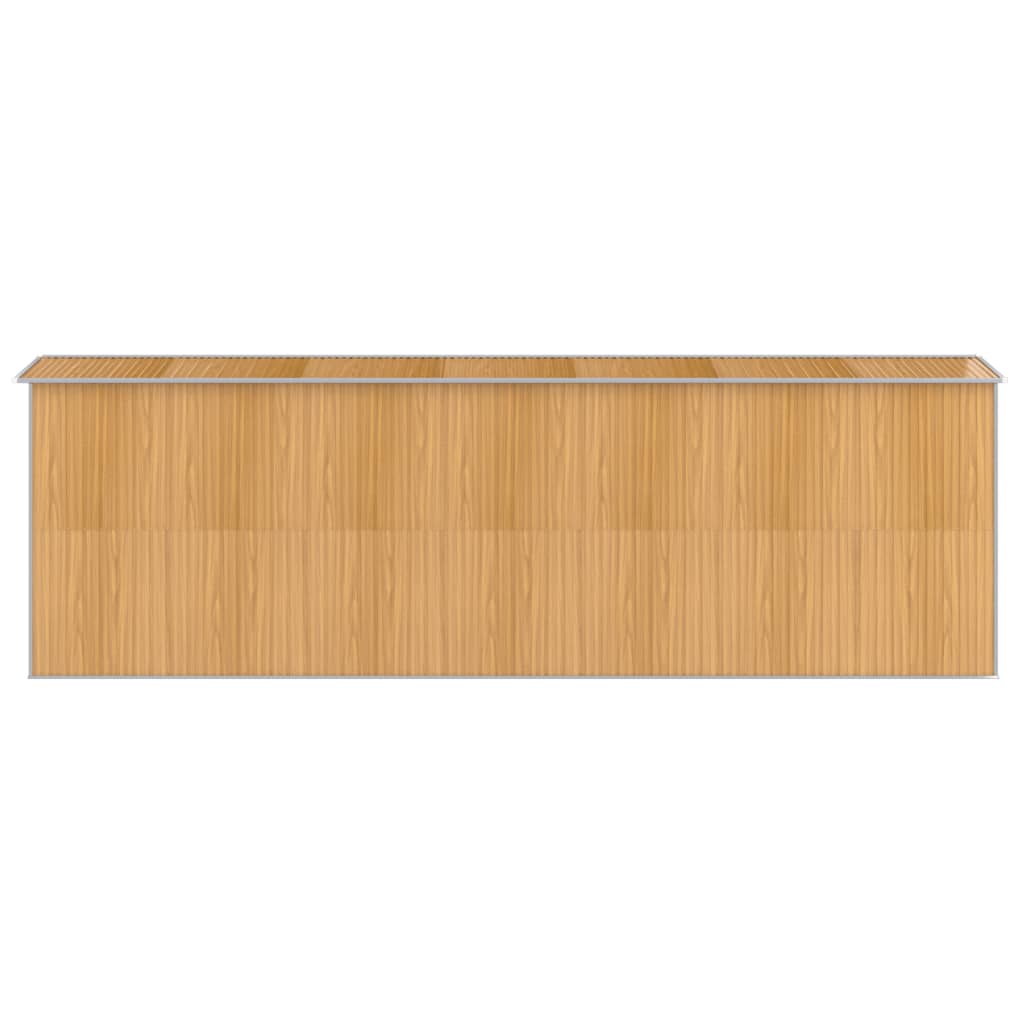 Világosbarna horganyzott acél kerti fészer 192x606x223 cm