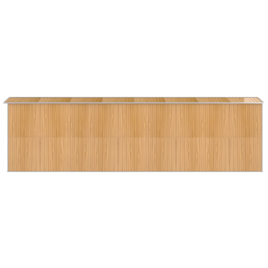 Világosbarna horganyzott acél kerti fészer 192x689x223 cm