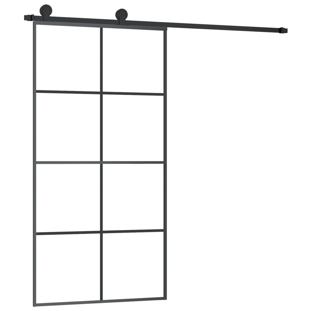 Esg üveg-alumínium tolóajtó fémszerelvény-szettel 102,5x205 cm