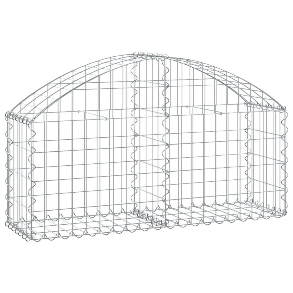 Íves horganyzott vas gabion kosár 100x30x40/60 cm