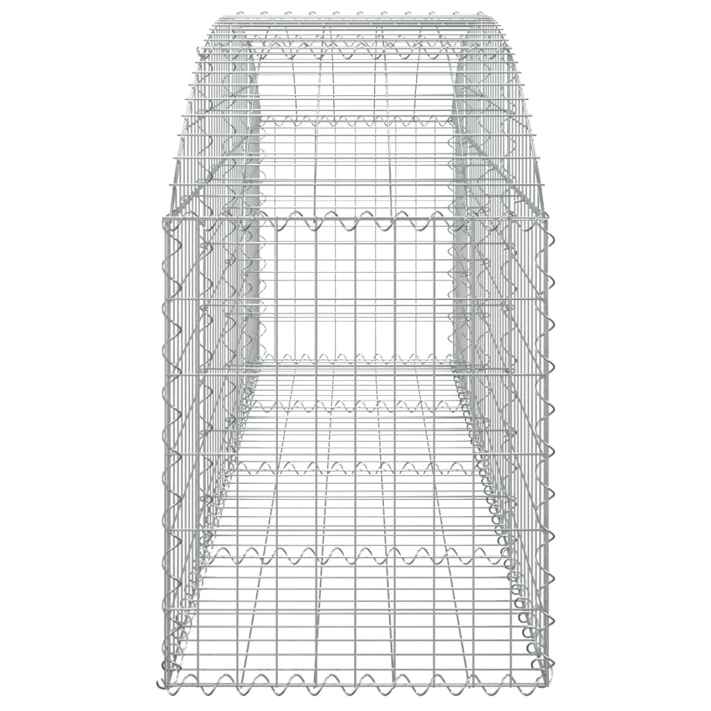 Íves horganyzott vas gabion kosár 200x50x60/80 cm