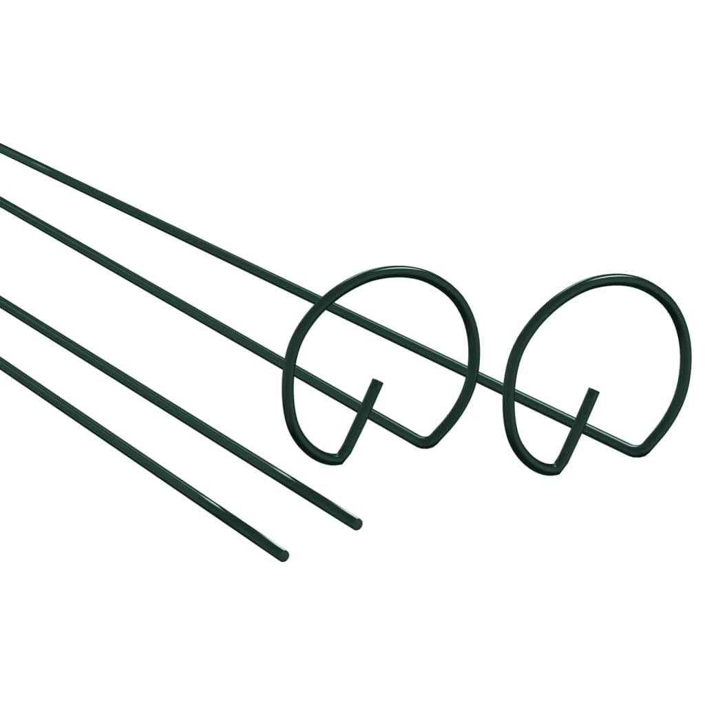 20 db fekete acél kerti növénykaró 40 cm