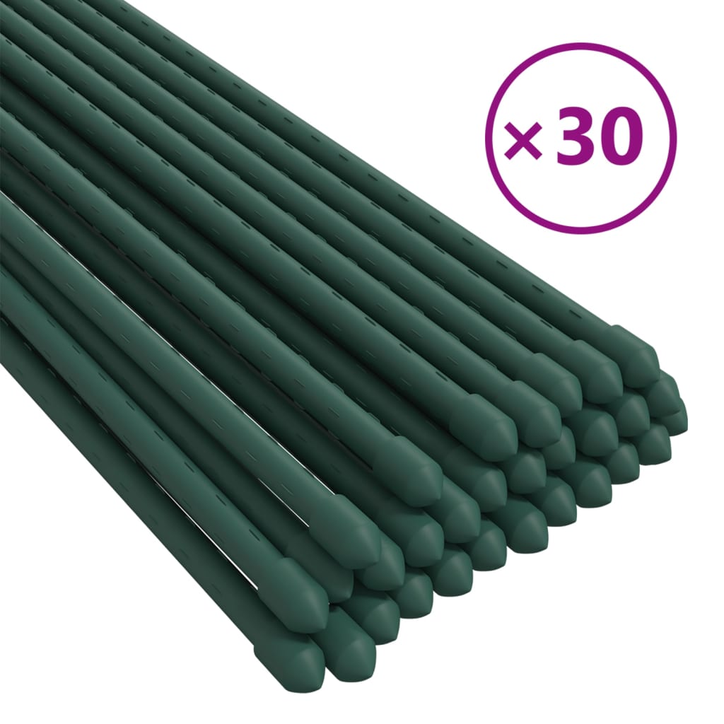 30 db zöld acél kerti növénykaró 90 cm