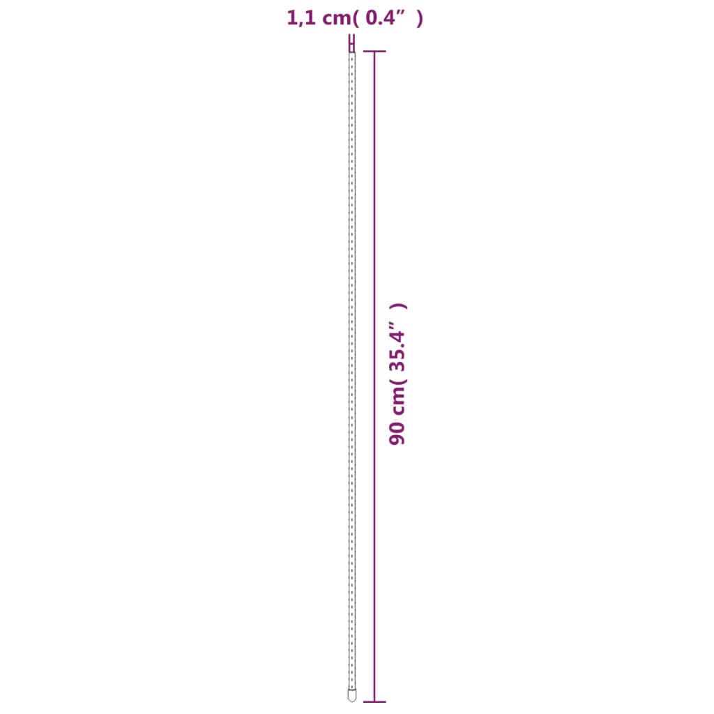 30 db zöld acél kerti növénykaró 90 cm