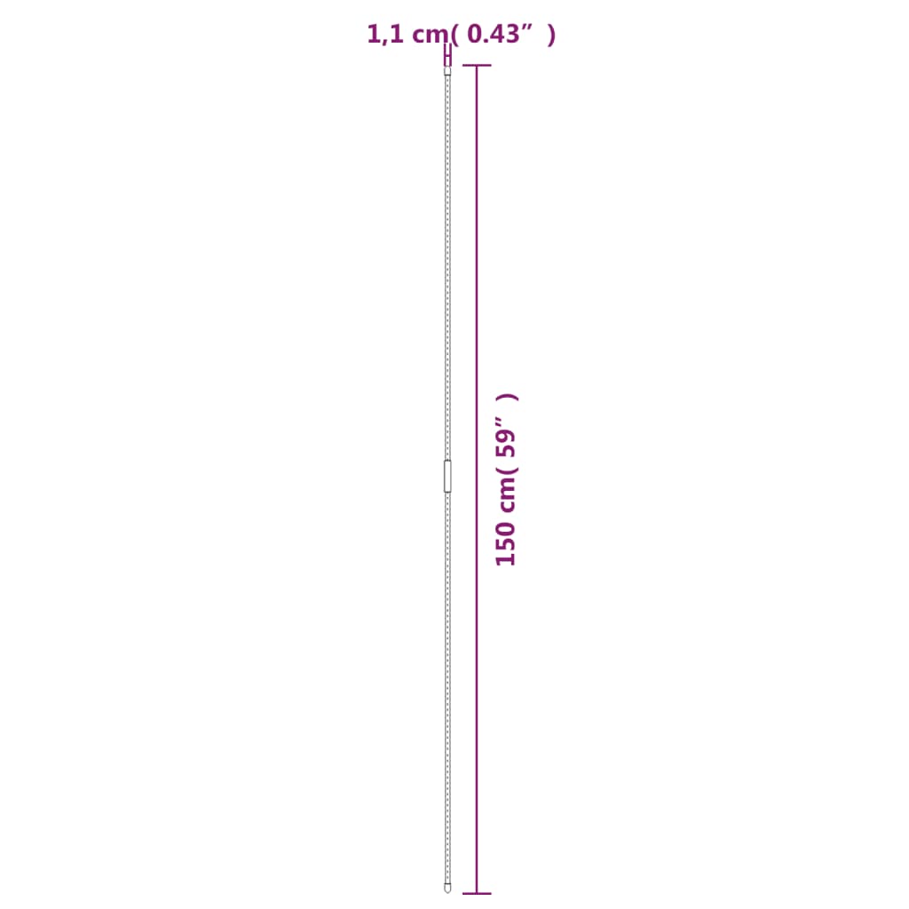 30 db zöld acél kerti növénykaró 115 cm 30 db zöld acél kerti növénykaró 115 cm