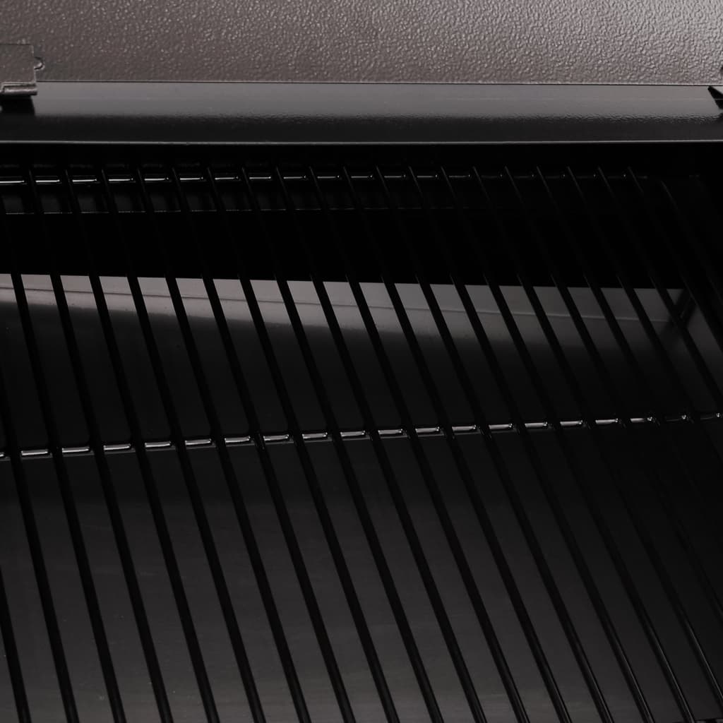 Fekete vas pellet grillsütő alsó polccal 94 cm