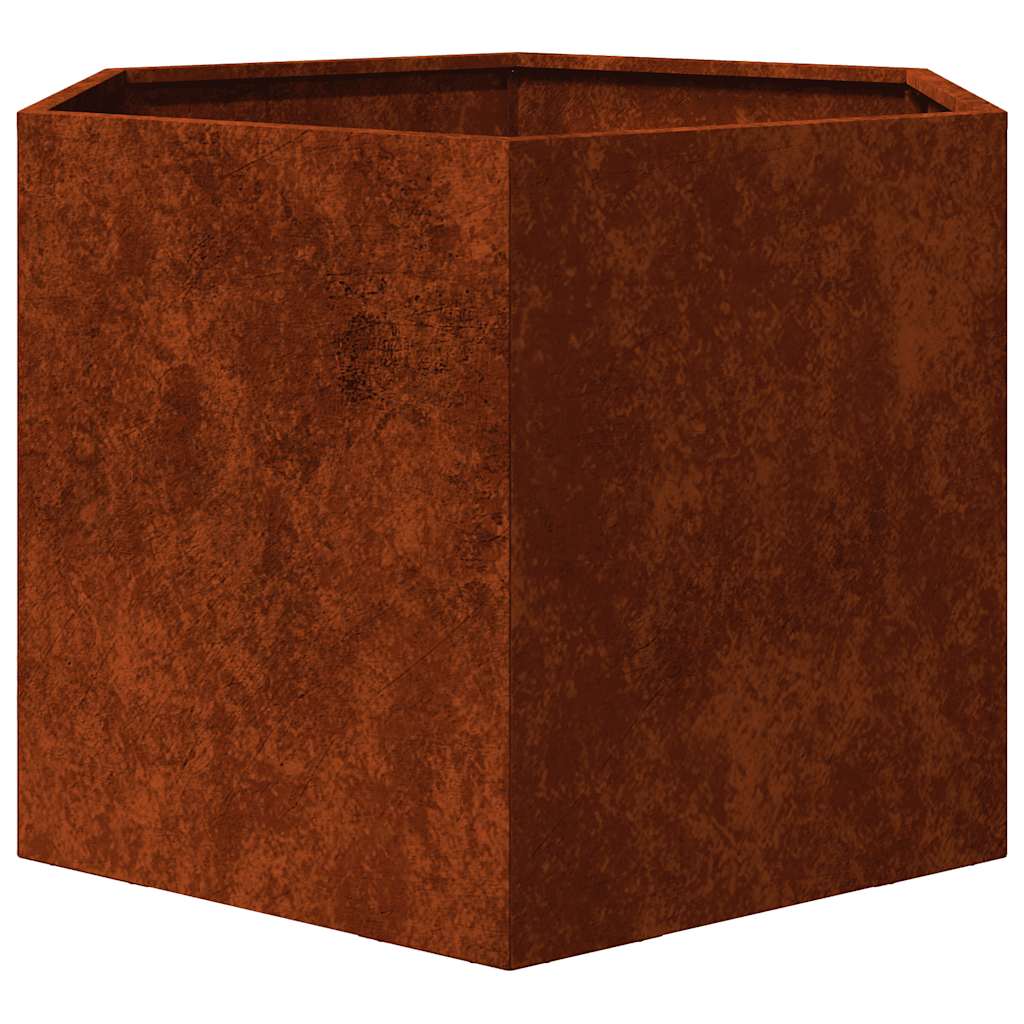 Rozsda színű corten acél növénytartó 60 x 60 x 45 cm